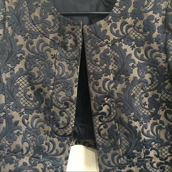 Loft Ann Taylor Cropped Blazer Size 6 Damask Print - Picture 4 of 7